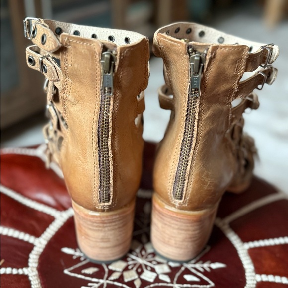 FREEBIRD leather Brown Strappy Ankle Boots - Picture 5 of 9